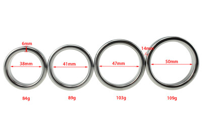 Edelstahl Verzögerungsring Dicke 6 mm Impotenzhilfe Enhancer 5 Größen