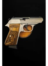 Walther PPKS 22LR Netticks Grips "Howling Wolf" Basketweave/FlatTop Diamonds