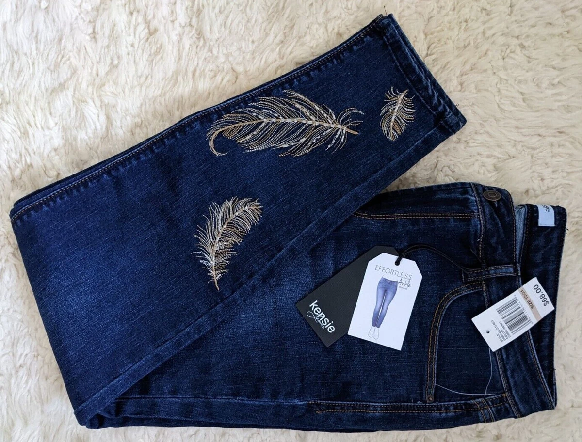 Kensie embroidered jeans sales