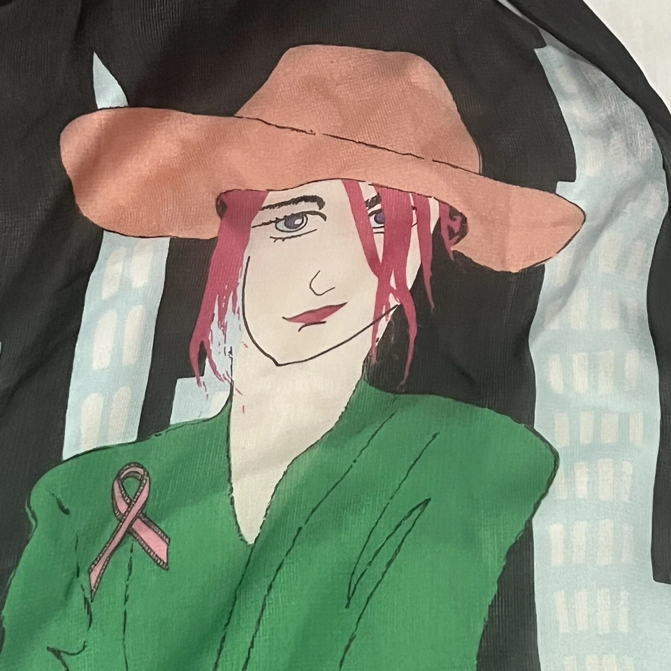 Bufanda de seda ligera con estampado de cáncer de mama Symphony Designs para mujer Foto 2 de 4