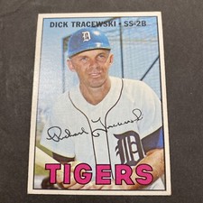 1967 Topps Baseball Dick Tracewski DETROIT TIGERS Centered High Number Card #559