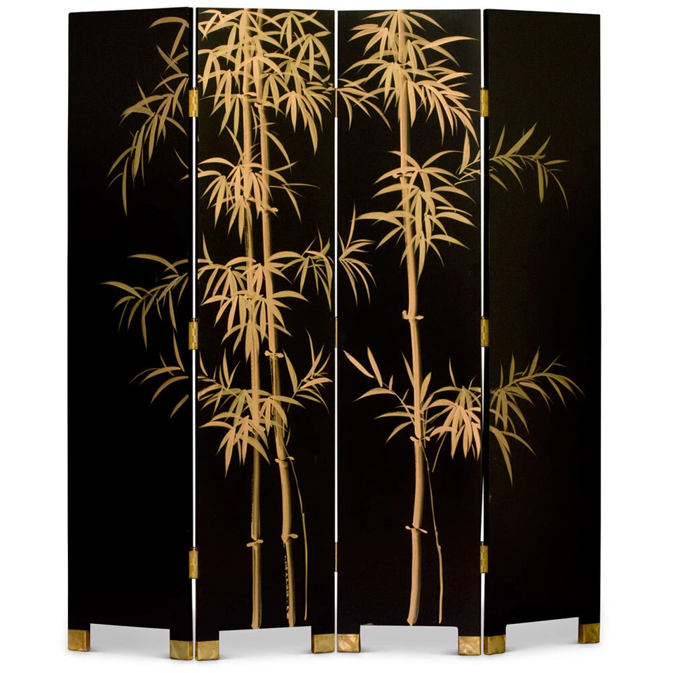 Vendedor de EE. UU. - Grúas de hoja de plata en pantalla de piso asiática Lotus Pond Foto 2 de 3