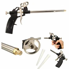 Pro PU Foam Gun NIB Expanding Spray Applicator New & Improved Adapter Basket