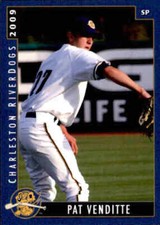 2009 Charleston RiverDogs Grandstand #30 Pat Venditte Omaha Nebraska NE Card