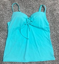 EUC VICTORIA S SECRET Underwire Tankini swim top-Aqua blue/green 32B
