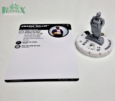 Heroclix Joker's Wild set Amanda Waller #012 Common figure w/card! SKETCH
