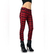 Daang Goodman Tripp NYC Plaid Mid Rise Skinny Pants 0