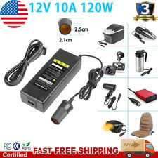 AC 110V 240V to DC 12V 10A Power Converter Car Cigarette Lighter Socket Adapter 