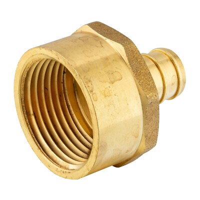 10 PCS Barb Crimp Pex 3/4''X 1'' Female NPT  Adapter Brass Fitting, Lead Free
