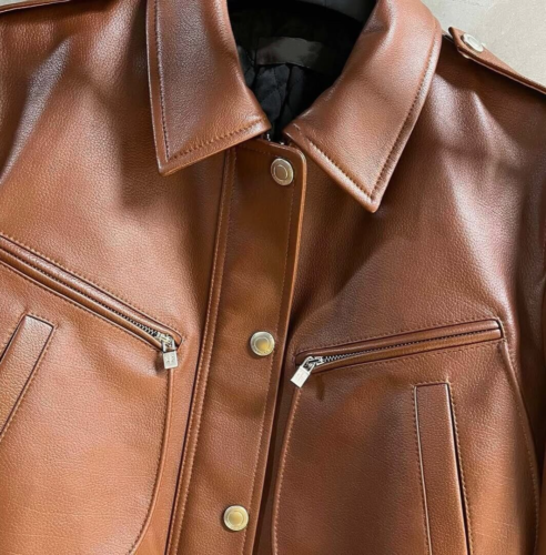 Bellizzi Men Brown Bomber Jacket Pure Lambskin Leather Varsity Style Bomber - Picture 3 of 9