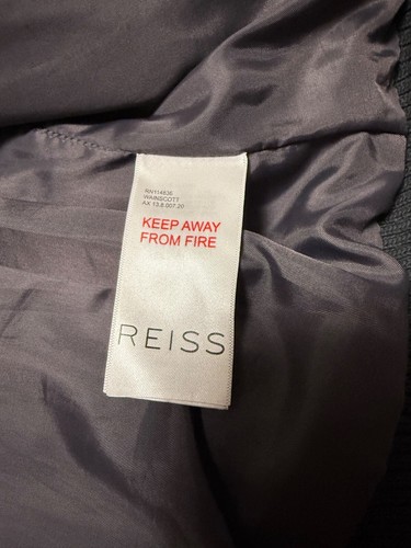 Reiss Lamb Leather Jacket Bomber Mens Medium - Picture 13 of 15