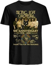 Vtg Electric Light Orchestra Elo 50Th Anniversary Cotton Black T Shirt