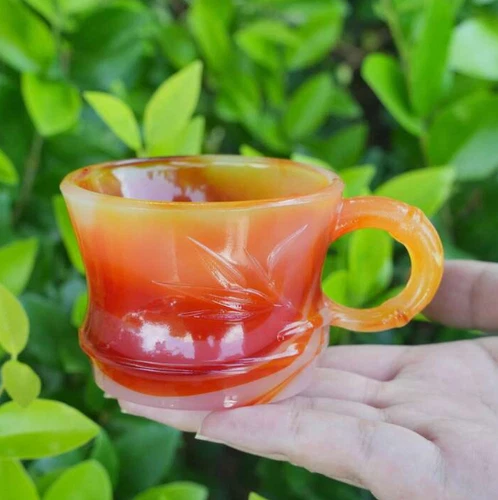 2025 NEW Healing Red Agate Cup Carving Carnelian Cup Reiki Crystal Collection