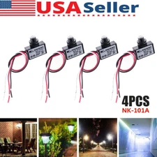 Photoelectric Photocell Dusk to Dawn Button Flush Mount Photo Control Switch 4PC