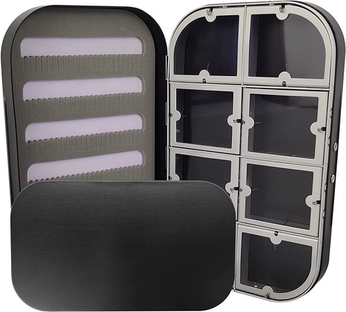 Eupheng Aluminum Fly Fishing Box Easy Grip Flies Jigs Lures Box - Bild 2 von 24