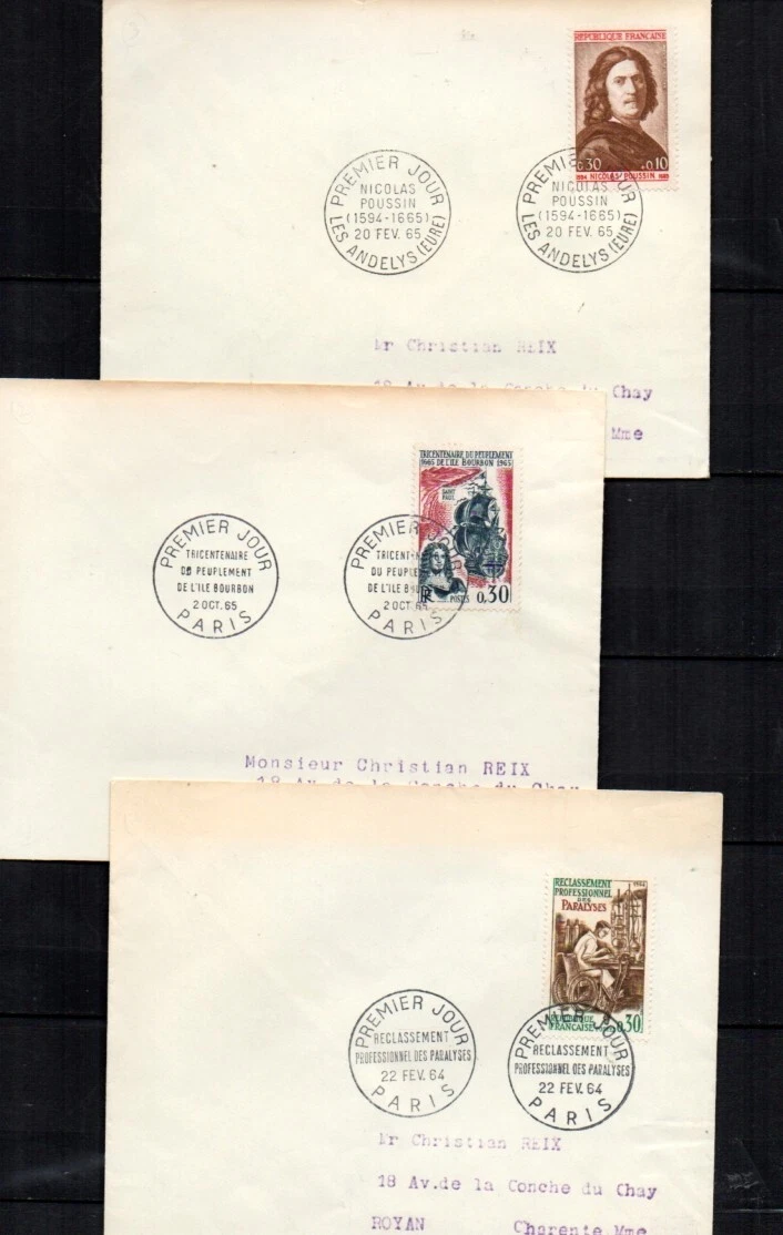 1964 - 43 Enveloppes 1er jour FDC - Année Complète (avec les A) et les