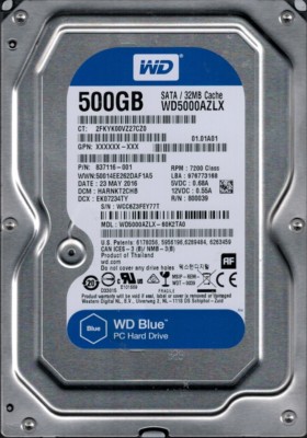 WD5000AZLX-60K2TA0 DCM: HARNKT2CHB WCC6Z Western Digital WD5000AZLX-60K2TA0 DCM: HARNKT2CHB WCC6Z Western Digital