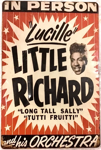 TIN SIGN new 8x12 Little Richard rock roll singer Lucille sally concert C30