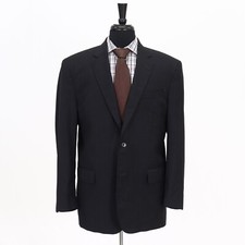 Jos. A. Bank 43R Gray Sport Coat Blazer Jacket Solid 2B Wool