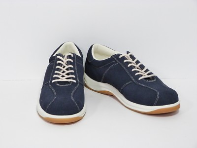 Lands’ End navy blue suede Shoes Lands End Women Navy Blue Suede Slip On | Mercari main image 3