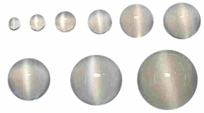 #ad Natural Extra Fine White Cat#x27;s Eye Moonstone Round Cabochon Madagascar AAA $705.11