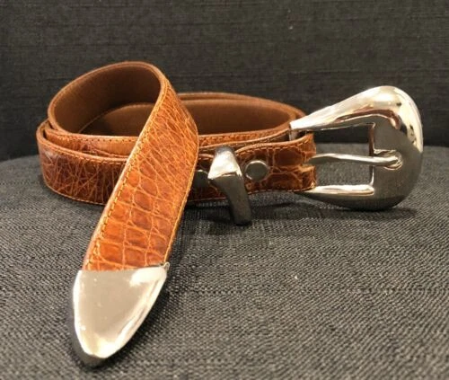 Cinturones Alligator Marrón para Hombres