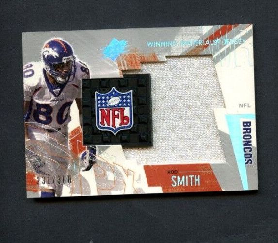 2003 Upper Deck SPx Winning Materials Jersey ROD SMITH /300 Denver Broncos