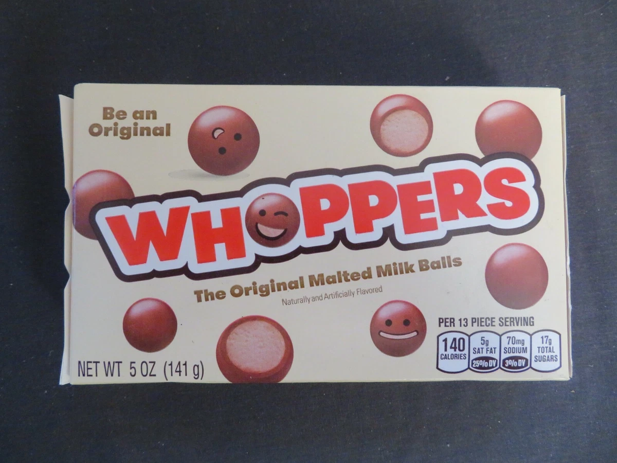 Whoppers Malted Milk Balls Candy, Box 5 oz 