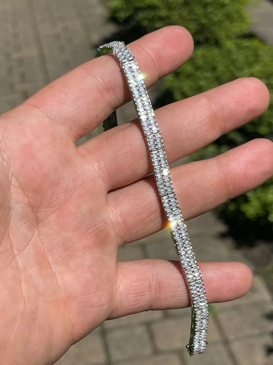Real silver tennis bracelet outlet