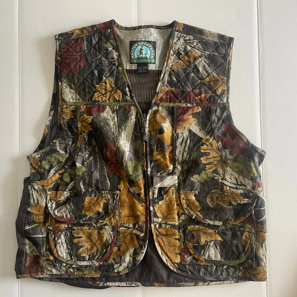 Master Sportsman Rugged Outdoor Wear Camo Hunting Set Vest&Pants SZ L - Image 2 of 4