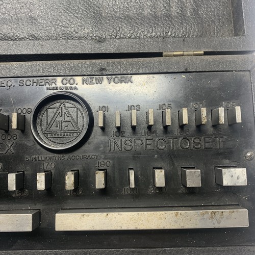 Gage Block Set Geo. Scherr Co. Ultra Chex Inspectoset, Complete, Made in USA - Picture 3 of 9