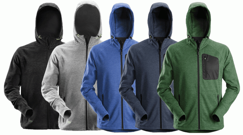Snickers 8041 FlexiWork, Fleece Hoodie - Picture 4 of 8