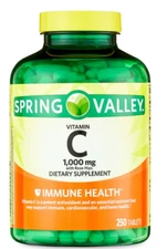 Spring Valley 1000 mg, Vitamin C with Rose Hips 250 Tablets, Support Immune new.