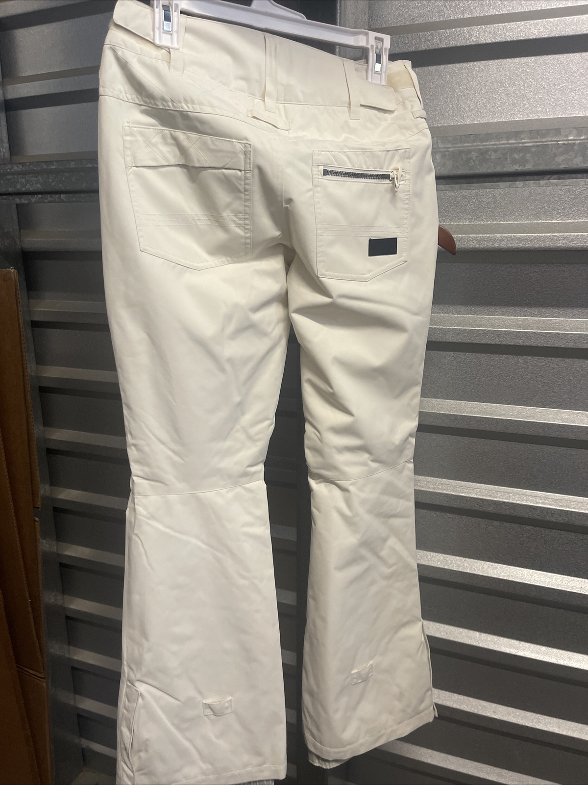 Roxy Nadia White Cream Snow Pants Ski Snowboard Small S