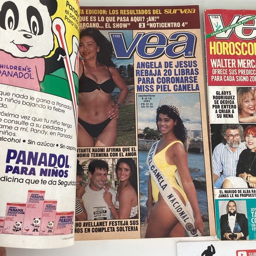 1991 TV GUIDE MAGAZINE REVISTA VEA #1152 & #1164 PUERTO RICO PR WALTER MERCADO - Picture 3 of 9