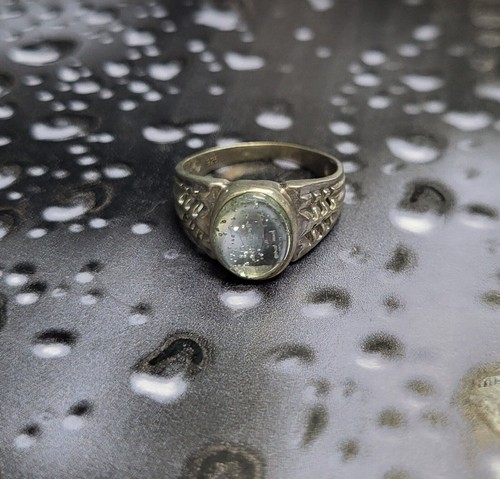 Anello solitario da uomo in argento sterling 925 con pietra preziosa... - Foto 20 di 21