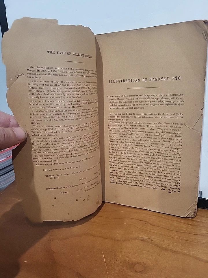 Morgan's Freemasonry Exposed and Explained 1882 Capt. William Morgan PB Occult - Image 2 of 4
