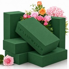 6 PCS Floral Foam Blocks Green Wet Dry Flower Foam 7.8x3.5x2.4 Inch