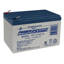 Power-Sonic 12V 14Ah F2 SLA Replacement Battery for fp12120 wp10-12 00801-1460