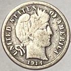 1914-S BARBER SILVER DIME NICE COIN