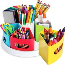 Hapinest Rotating Art Organizer for Crayons, Markers, Pencils