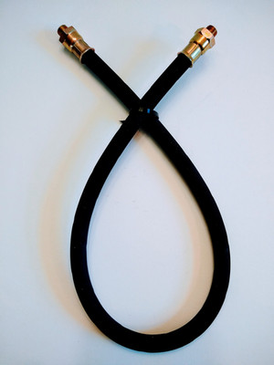 24'' Grease Gun Whip Hose HD w/coupler 1 wire 5,800 psi   Rubber  Made in Germany