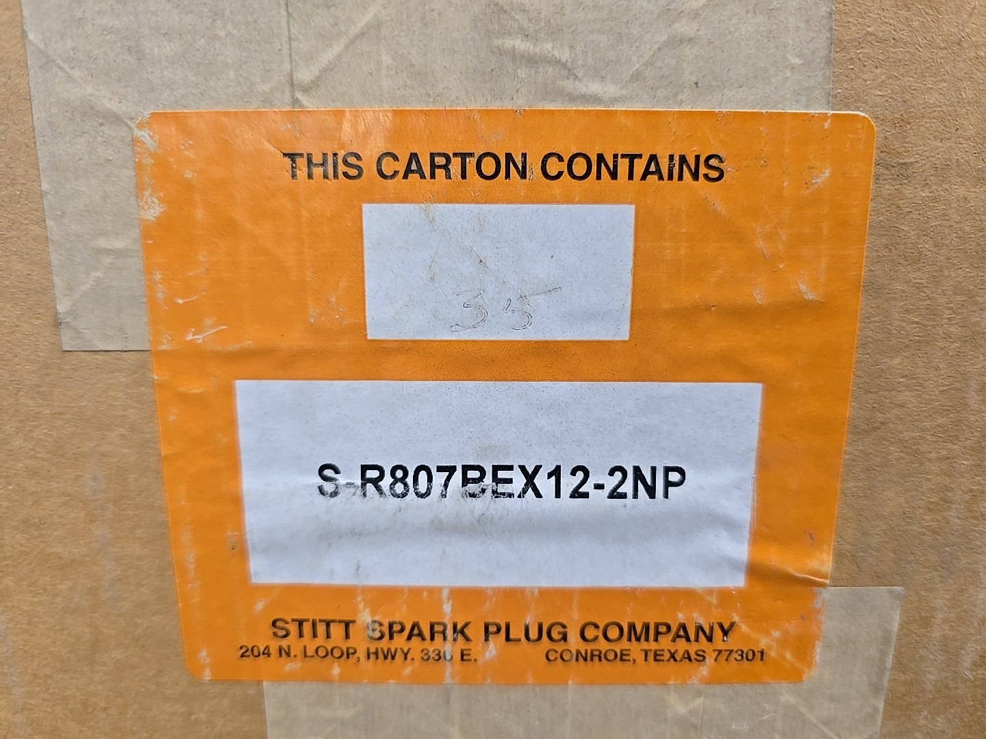 STITT SPARK PLUG MODEL S-R807BEX12-2 NEW NOS