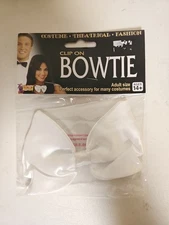 Clip On Bowtie White Forum Novelties Costume Accessory   V909