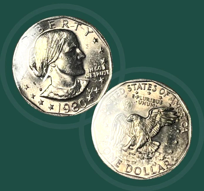 Circulated 1980 Susan B Anthony Dollars (1979-1981, 1999) for sale