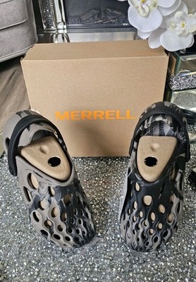 NIB MERRILL HYDRO MOC WOMEN'S SIZE 7 BLACK/ BRINDLE