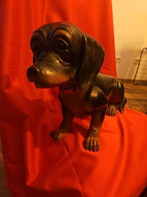 XXL Vintage Dackel Figur 55 Cm Lang Originaler 60er/70er Jahre