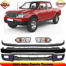 Front Bumper Paintable Kit With Turn Signal Lamp Set For 2001-2004 Toyota Tacoma