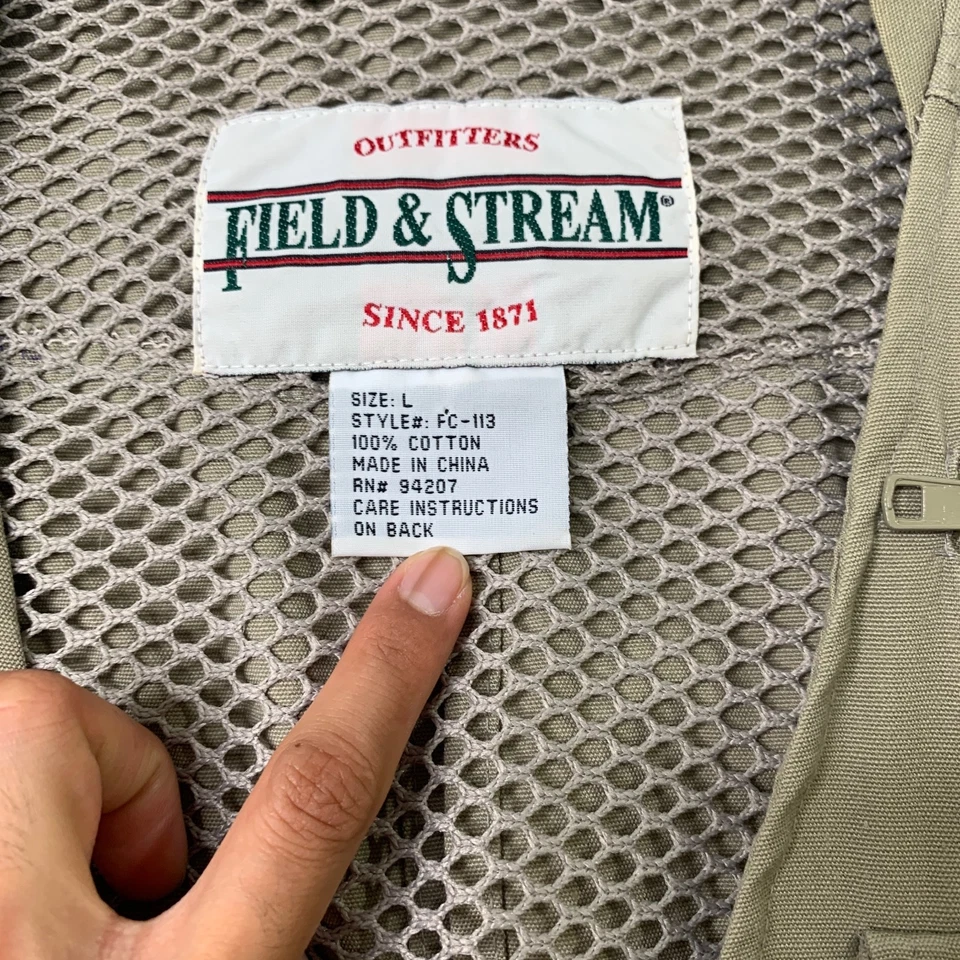Field & Stream Vest Mens L Large Outfitters Fishing Hunting Outdoor Pockets - Image 4 of 4