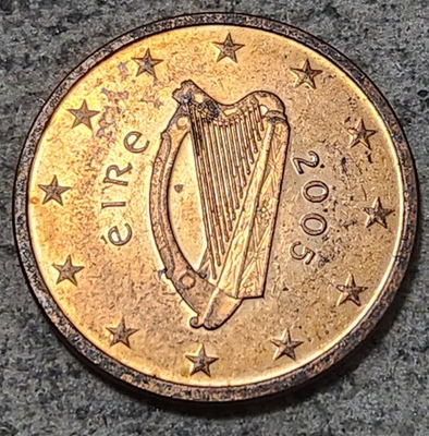 #ad #ad EUROPEAN UNION IRELAND 🇪🇺 🇮🇪 FIVE 5 EURO CENTS COIN 2005 $1.91